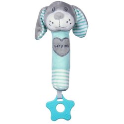 Baby Mix skviki igračka pas grey&mint Cene