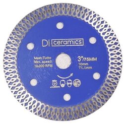 DI keramika DICERAMICS plava dijamantna rezna ploča za gress i glinenu keramiku 75 mm Cene