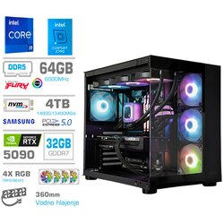 MEGA Računalnik MT S5 i9-14900K/RTX5090/64GB-DDR5/4TB/1050W/Brez OS/črna RGB, (5000130890) Cene