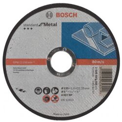 Bosch rezna ploča ravna standard for metal A 60 T BF, 125 mm, 22,23 mm, 1,6 mm ( 2608603165 ) Cene
