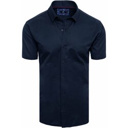 DStreet Men's Dark Blue Short Sleeve Shirt Cene