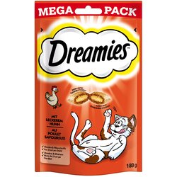 Dreamies mačji priboljšek mega pakiranje 180 g - Varčno pakiranje: piščanec (3 x 180 g) Cene
