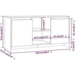 vidaXL TV ormarić bijeli 102 x 37,5 x 52,5 cm od iverice Cijene