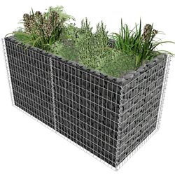 vidaXL gabionska sadilica čelična 180 x 90 x 100 cm srebrna Cijene