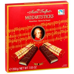 MAITRE TRUFFOUT Bombonjera Mozartbars marcipan-pistacija 200g Cene