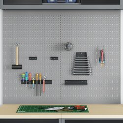 vidaXL Panel za alate Sivi Čelik 100 x 1 x 80 cm Kuke Panel za alate Cijene