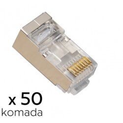  Konektor RJ45 metal cat 6 8P8C JWD-AD82 50 kom Cene