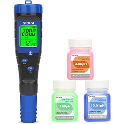 GIDIGI 5-v-1 digitalni tester vode pH TDS EC za bazene in akvarije Cene