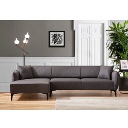 Atelier Del Sofa ugaona garnitura belissimo left dark grey Cene