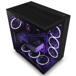NZXT Atx Case H9 Flow črno kaljeno steklo, (21407892) Cene