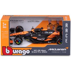 Bburago Bburago: McLaren MCL38 Miami Grand Prix 2024 F1 trkaći automobil metalni model automobila 1/43 (Oscar Piastri #81) Cene