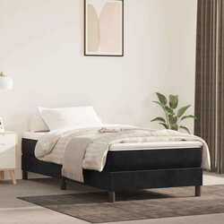 Box spring krevet s madracem crni 100x200 cm baršunasti Cijene