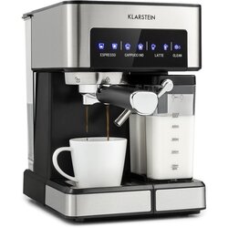 Klarstein Arabica Comfort, aparat za espresso, 1350W, 20 barov, 1,8l, nadzorna plošča na dotik, nerjaveče jeklo Cene
