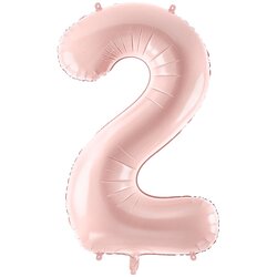 PARTY DECO balon folija številka ''2'', 72cm, svetlo roza Cene