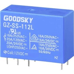 GoodSky GZ-SS-112L relej za tiskane pločice 12 V/DC 20 A 1 prebacivanje 1 St. Tube Cene