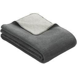 Ibena Uni Doubleface blanket Dublin anthracite 150x200cm Cene