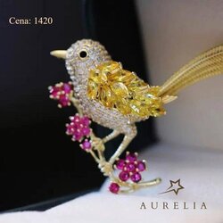 Aurelia broš ptičica Cene