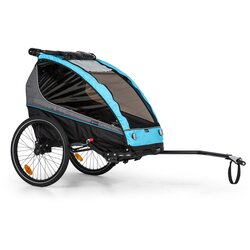 Klarfit Kiddy King, otroška prikolica za kolo, voziček za jogging, dvosed, 40 kg Cene