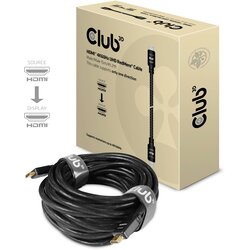 Club3d HDMI priključni kabel HDMI-A vtič\, HDMI-A vtič 15.00 m črna CAC-2314 #####4K UHD\, ognjevaren HDMI kabel, (20419134) Cene
