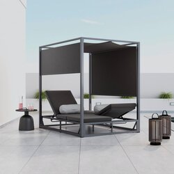 Bessagi Garden Vrtni Ležalnik / Postelja Aviva, Temno Siva Cene