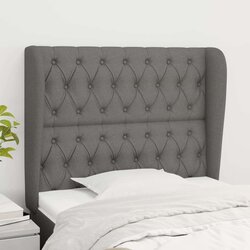 Uzglavlje s ušima tamnosivo 103x23x118/128 cm od tkanine Cijene