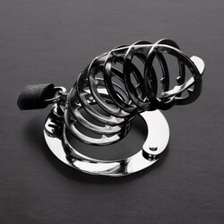 Triune The Spiked Chasity Cage Stainless Steel Cene
