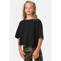 Urban Classics Kids Short girls' shirt kimono black Cene