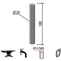 Dabel šarka bravarska za vrata SP3 Ne fi20xx100/11,7x25mm DP1 Cene