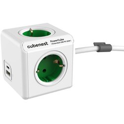 Cubenest Razdjelnik utičnica 13 cm PowerCube Extended USB Schuko – Cene