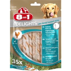 8in1 Delights Pro Dental Twisted Sticks piščanec - 190 g (35 kosov) Cene
