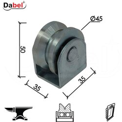 Dabel točak za kliznu kapiju T1008 ZnB fi 45Yx50/35x35mm 2 ležaja DP1 Cene