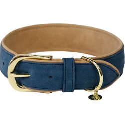 Kentucky Dogwear Pasja ovratnica iz veganskega usnja, navy/bež - M (50 cm) Cene