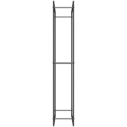 vidaXL Stalak za drva za ogrjev mat crni 80 x 28 x 154 cm čelični Cijene
