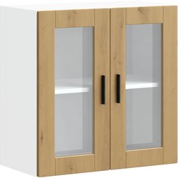 Maison Chic kuhinjska stenska omarica - kuhinjska omarica steklenimi vrati porto artisan hrast iu279, (22063844) Cene