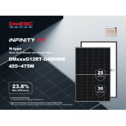 DMEGC Solar DMEGC 465 Wp DM465G12RT-G48HBW solar panel monofacial Cene