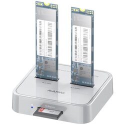  docking station maiwo K3016SD, type c 3.2 na 2 x M.2 (sata i pcie nvme), sd card, beli Cene