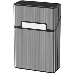 INF Kovinski etui za cigarete za 20 običajnih cigaret - magnetno zapiranje Black, (5000158306) Cene