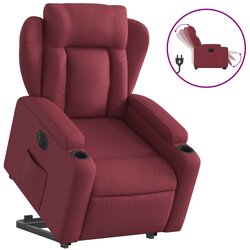 Maison Chic Električni naslanjač - Relax naslanjač s funkcijo vstajanja vinsko rdeč, (22062298) Cene