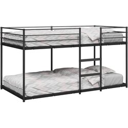 vidaXL Dvoposteljna postelja brez vzmetnice črna 80x200 cm jeklo Cene