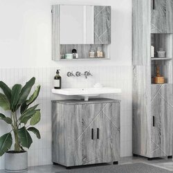 vidaXL Komplet pohištva za kopalnico 2 pcs Siva sonoma 61 x 35 x 64 cm Cene