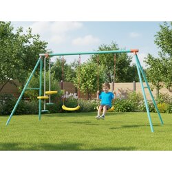 Fun Flip Proizvod sa nedostatkom - OUTLET - dečija ljuljaška sa dva sedišta i klackalicom 300 x 150 x 180 cm - metalna konstrukcija ( SW-300-4S ) Cene