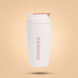 BeastPink Thermo Mug termošalica sa slamkom boja White 500 ml Cene