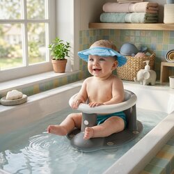  Set za kupanje bebe – Dolu sedište sivo + Canpol štitnik plavi Cene