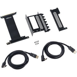 CABLEMOD Vertical Graphics Card Holder with PCIe x16 Riser Cable, 2x DisplayPort - Black Cene