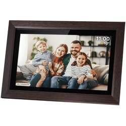 Touch digitalni foto okvir FRAMEO Wi-Fi zvočnik 15,6'' les + APP Cene