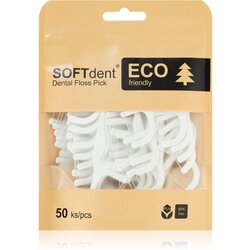 SOFTdent ECO Dental Floss Pick dentalni zobotrebci z zobno nitko 50 kos Cene