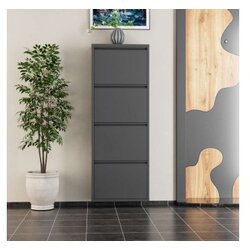 Hanah home ormar za cipele 4 piece metal anthracite Cene