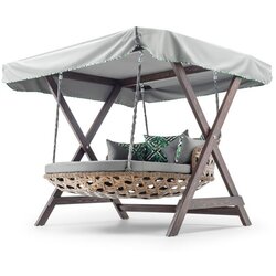 Hanah home dominic - grey grey garden double swing chair Cene