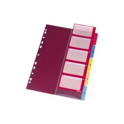 Pregrada plastična A4 brojevi 1- 5 kolor herlitz 10913689 Cene