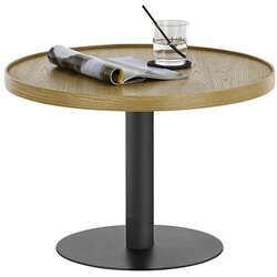 Konferencijski stočić FOCUS prečnik 60 cm hrast/crna Cene